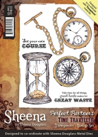Billede: Sheena Douglas Umonteret Stempel “Time Traveller - Timepieces