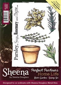 Billede: SHEENA DOUGLAS UMONTERET STEMPEL “Herb Garden