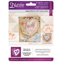 Billede: skæreskabelon hjerterammer, Die Sire Dies “Love is in The Air” DS-CAD-AIR, 127x120mm