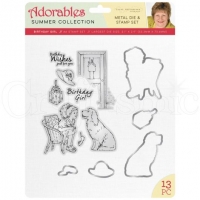 Billede: Jayne Nestorenko Die & Stamp Set “Birthday Girl” JN-STD-BIRG, Largest: 53,3x73,6mm, førpris kr. 96,00, nupris