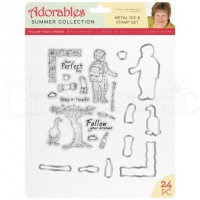 Billede: Jayne Nestorenko Die & Stamp Set “Follow your dreams” JN-STD-FOLL, 43,1x78,7mm, førpris kr. 96,00, nupris