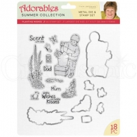 Billede: Jayne Nestorenko Die & Stamp Set “Planting Wishes” JN-STD-PLAN, Largest: 53,3x93mm, førpris kr. 96,00, nupris