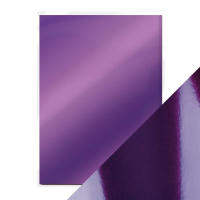 Billede: Craft Perfect - Mirror Card - Electric Purple, A4 - 9440E, enkeltsidet, 5 ark, 250gsm