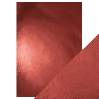Billede: Craft Perfect - Mirror Card High Gloss - Opera Red - A4 - 9447e, enkeltsidet, 5 ark, 250gsm