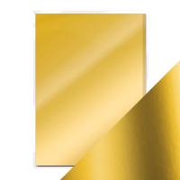 Billede: Craft Perfect - Mirror Card - Gold Pearl A4 - 9466E, enkeltsidet, 5 ark, 250gsm