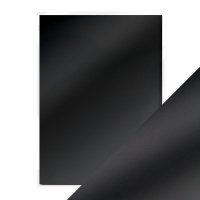 Billede: Craft Perfect - Satin Mirror Card - Black Velvet A4 - 9474E, enkeltsidet, 5 ark, 250gsm