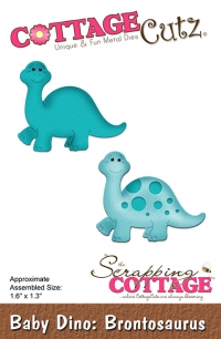 Billede: skæreskabelon dinosauer, COTTAGECUTZ DIES “Dino – Brontosaurus” CC-282, 4x3,3cm