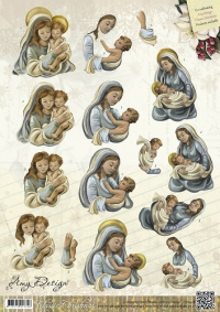 Billede: jomfru maria med jesusbarnet, amy design