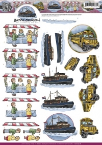 Billede: gadebod, skib og rutebil, yvonne design