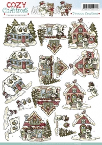 Billede: julepyntede huse, yvonne design
