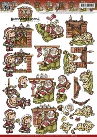 Billede: julehygge foran pejsen, yvonne design