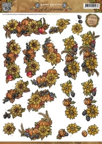 Billede: græskar og blomster, yvonne design