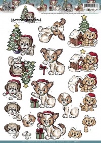 Billede: dejlige julehunde, yvonne design