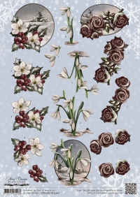 Billede: juleblomster i vintervejr, amy design