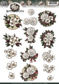 Billede: blomster i cirkler, yvonne design