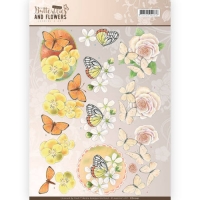 Billede: blomster og sommerfugle, JEANINES ART