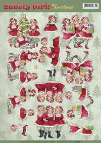 Billede: 3 glade nissepiger,bubbly girls, yvonne design