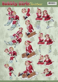 Billede: 3 skønne nissepiger, bubbly girls, yvonne design