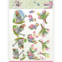 Billede: tulipaner i vandkande og forårsbuketter, amy design