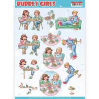 Billede: bubbly girls hygger med kaffe, te og kage og i sofaen, yvonne design