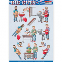 Billede: big guys laver mad på grillen, yvonne design