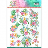 Billede: blomster og dyr fra troperne, yvonne design