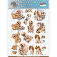 Billede: 3 hunde med hvalpe, amy design
