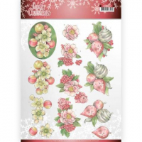 Billede: julekugler og blomster, Jeanines Art