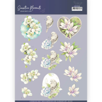 Billede: 3 blomsterbilleder på baggrund, jeannine´s art