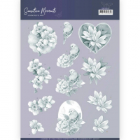 Billede: 3 blomsterbilleder på baggrund, jeanine´s art
