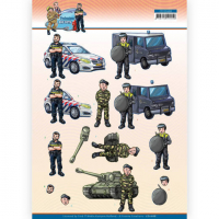 Billede: politimand og militærmand i arbejde, Big Guys, yvonne design