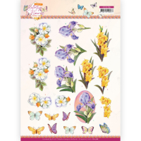 Billede: blomster og sommerfugle, Jeanine's Art