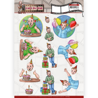 Billede: manden der er til fest og farver, Back in Time, yvonne design
