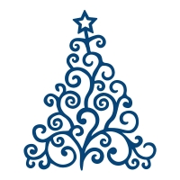 Billede: skæreskabelon svirveljuletræ, d102, tattered lace, tilbud, førpris kr. 110,-, nupris