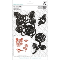 Billede: skæreskabelon A5 Die Set Rose, xcu503028, førpris kr. 180,- nupris