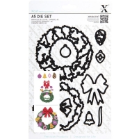 Billede: skæreskabelon A5 set, Lucy Cromwell at Christmax, Wreath, xcu503161, førpris kr. 180,- nupris