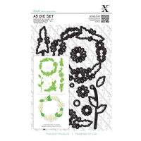 Billede: skæreskabelon A5 set (12 pcs.) Daisy Chain Frame, xcu503243, førpris kr. 180,- nupris