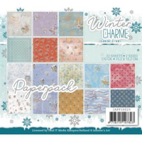 Billede: JEANINNES ART PAPERPAD 15X15CM JAPP10023, Winter CHARME, Lavet som en folder